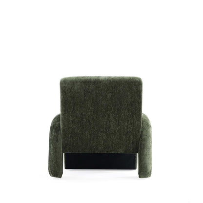 Manhattan Comfort - 3-Piece Verandah Chenille XL Sofa and Accent Chairs with Wood with Fabric Upholstery Legs in Olive Green - 3-SFAC1669-OG veiw 7