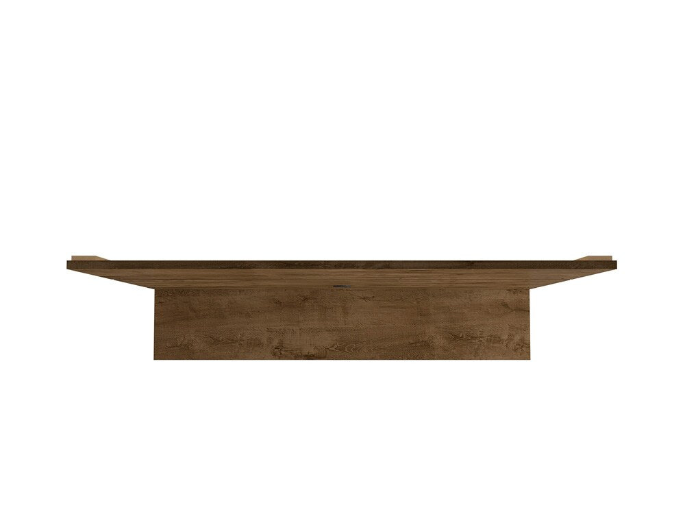 Manhattan Comfort - Vernon Floating Entertainment Center with 3 Fixed Shelves in Rustic Brown - 236BMC9 veiw 6