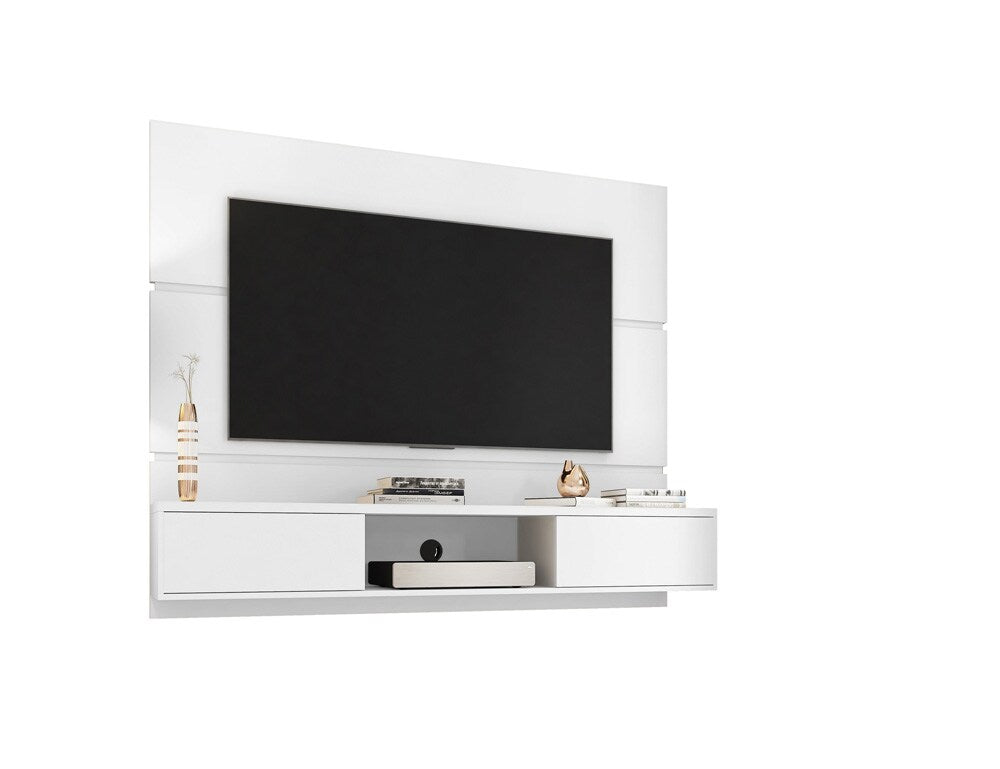 Manhattan Comfort - Vernon Floating Entertainment Center with 3 Fixed Shelves in White - 236BMC6 veiw 3