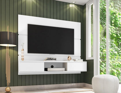 Manhattan Comfort - Vernon Floating Entertainment Center with 3 Fixed Shelves in White - 236BMC6 veiw 7