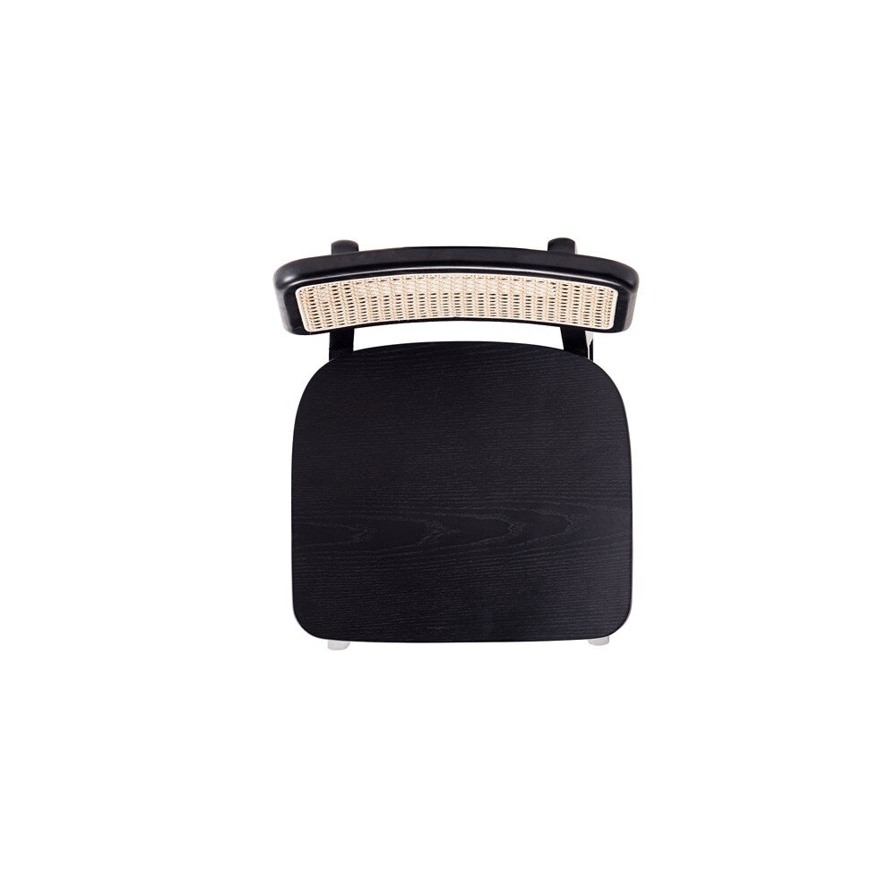 Manhattan Comfort - Versailles Counter Stool with American Ash Wood Legs in Black and Natural Cane - CSCA01-BK veiw 6
