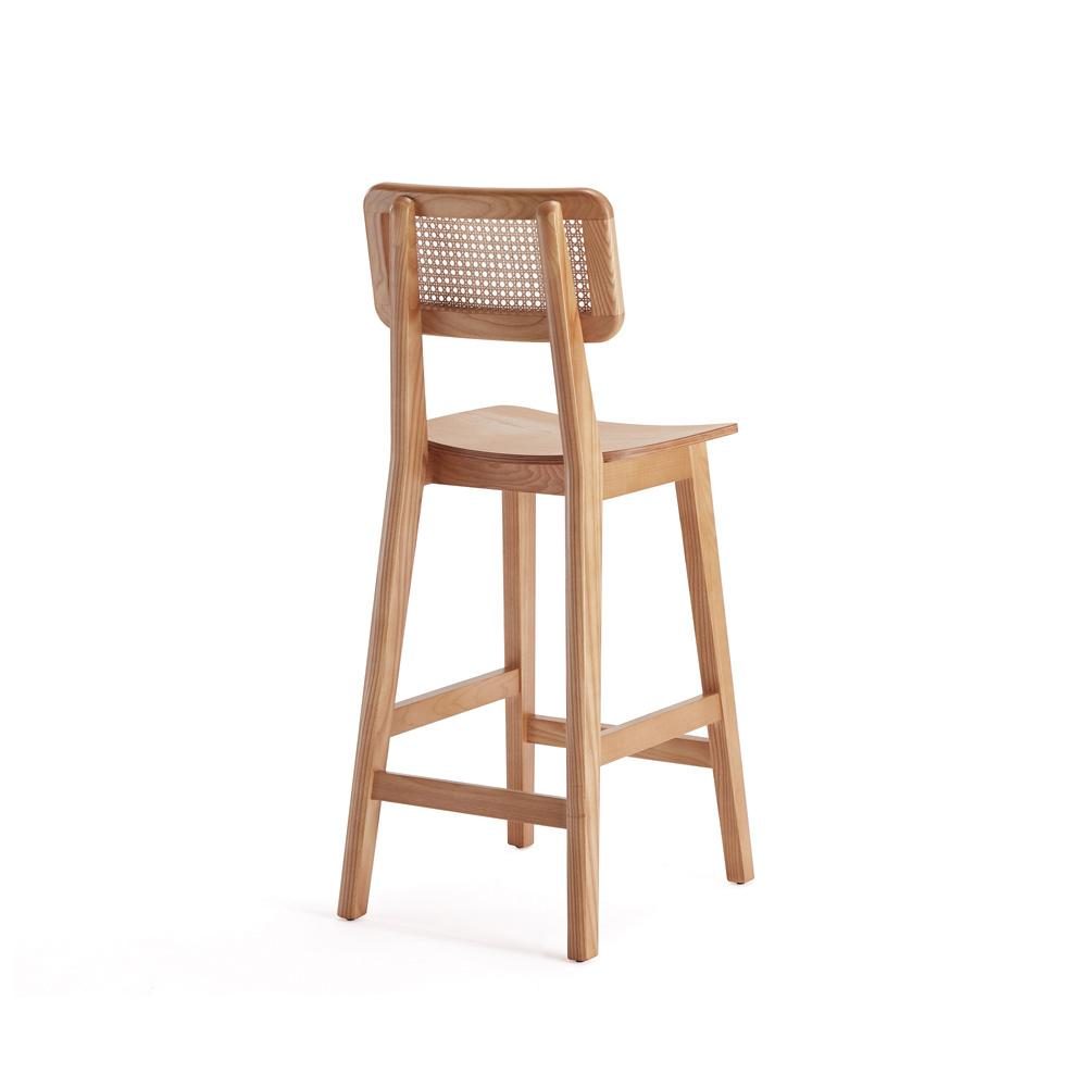 Manhattan Comfort - Versailles Counter Stool with American Ash Wood Legs in Nature - CSCA01-NA veiw 3