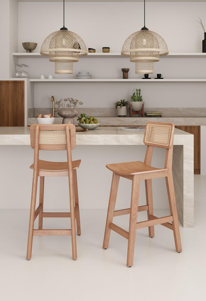 Manhattan Comfort - Versailles Counter Stool with American Ash Wood Legs in Nature - CSCA01-NA veiw 9