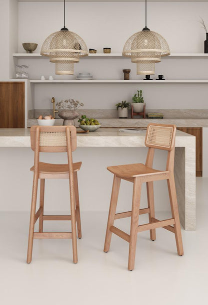 Manhattan Comfort - Versailles Counter Stool with American Ash Wood Legs in Nature - CSCA01-NA veiw 9
