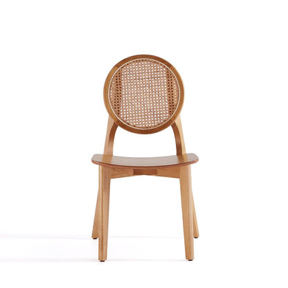 Manhattan Comfort - Versailles Round Dining Chair with American Ash Wood Legs in Nature - Set of 4 - 2-DCCA11-NA veiw 2