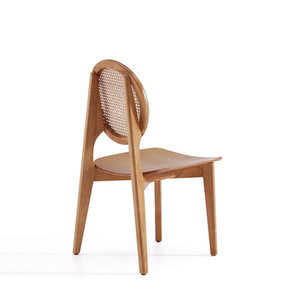 Manhattan Comfort - Versailles Round Dining Chair with American Ash Wood Legs in Nature - Set of 4 - 2-DCCA11-NA veiw 3