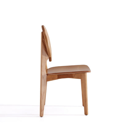 Manhattan Comfort - Versailles Round Dining Chair with American Ash Wood Legs in Nature - Set of 4 - 2-DCCA11-NA veiw 4