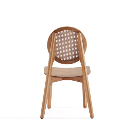 Manhattan Comfort - Versailles Round Dining Chair with American Ash Wood Legs in Nature - Set of 4 - 2-DCCA11-NA veiw 5