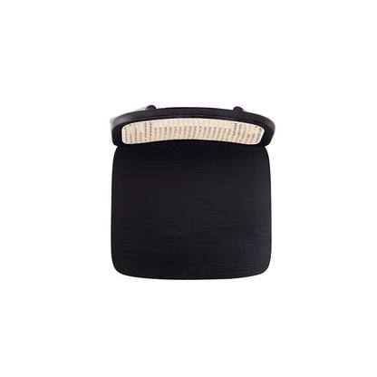 Manhattan Comfort - Versailles Rectangular Dining Chair with American Ash Wood Legs in Black and Natural Cane - Set of 2 - DCCA01-BK veiw 6