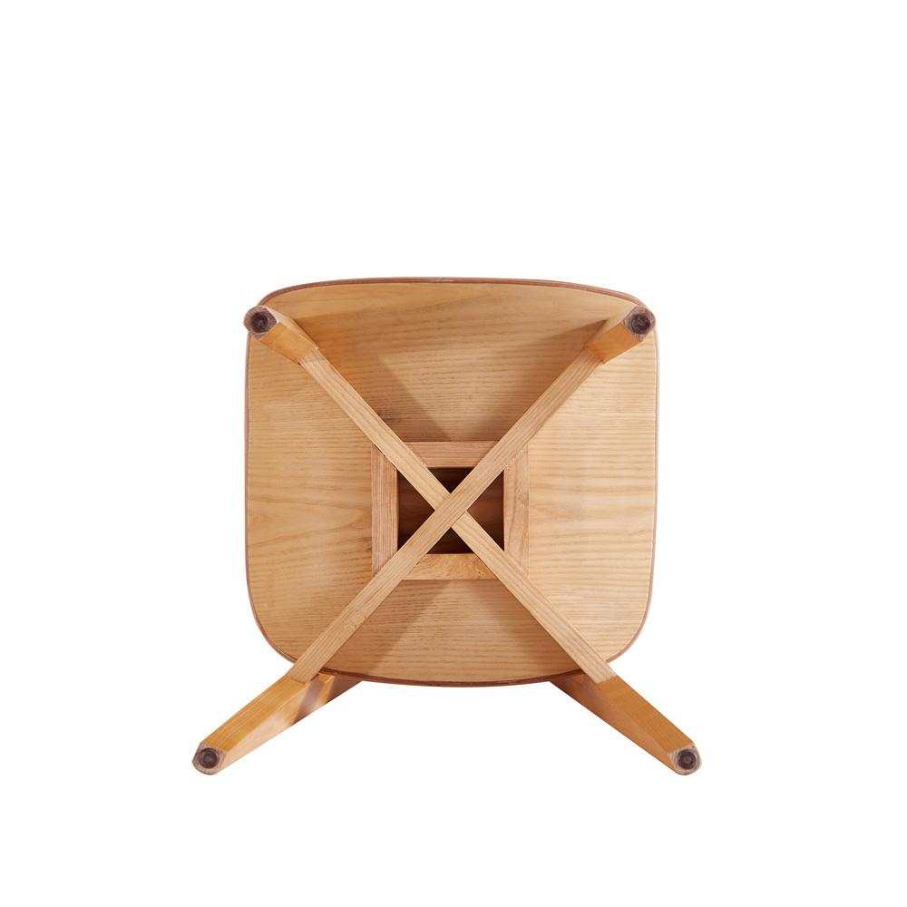Manhattan Comfort - Versailles Round Dining Chair with American Ash Wood Legs in Nature - Set of 2 - DCCA11-NA veiw 7