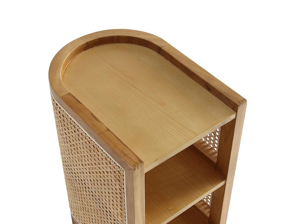 Manhattan Comfort - Versailles End Table with 4 Fixed Shelves in Nature - Set of 2 - 2-NSCA01-NA veiw 9