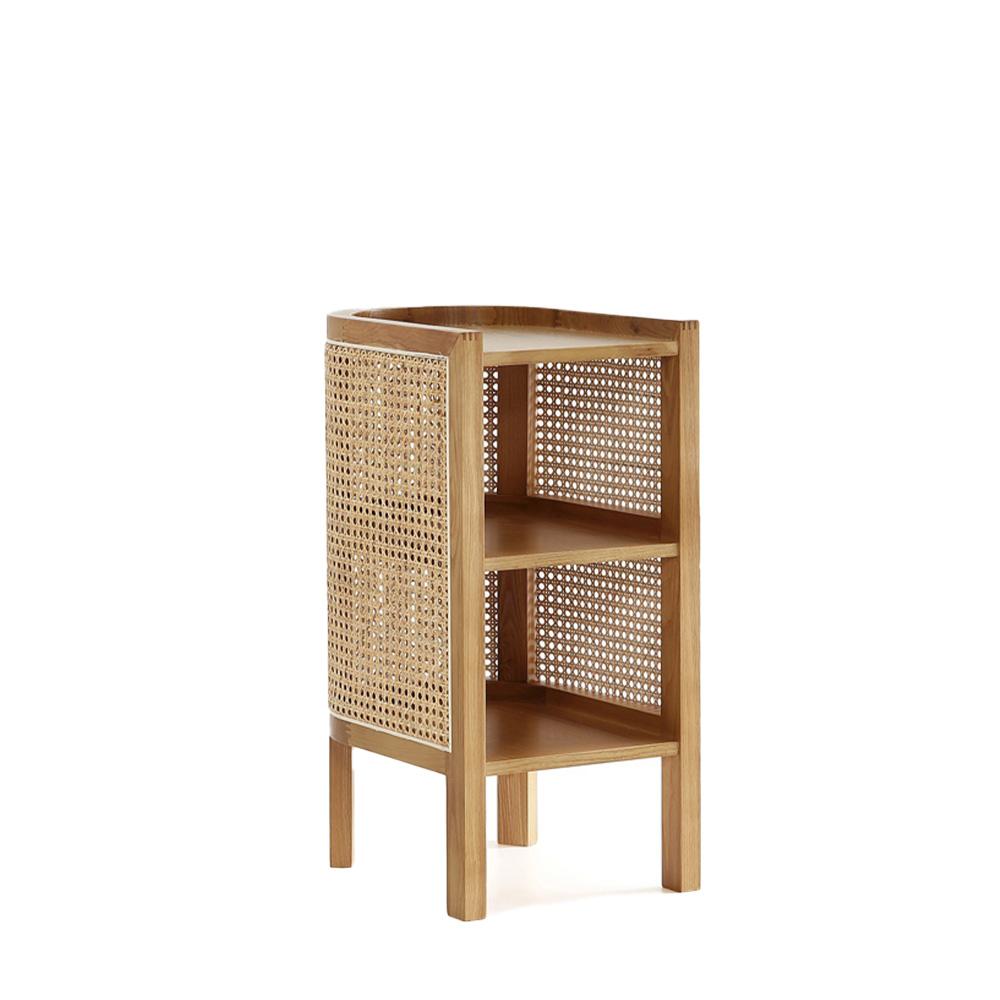 Manhattan Comfort - Versailles End Table with 2 Fixed Shelves in Nature - NSCA01-NA veiw 1