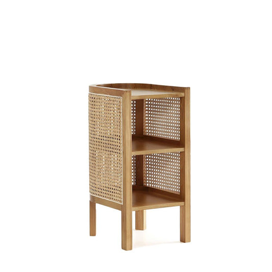 Manhattan Comfort - Versailles End Table with 2 Fixed Shelves in Nature - NSCA01-NA veiw 1