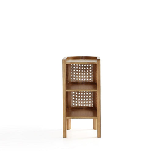 Manhattan Comfort - Versailles End Table with 2 Fixed Shelves in Nature - NSCA01-NA veiw 2