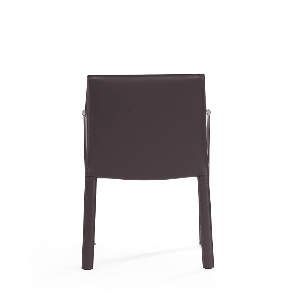 Manhattan Comfort - Vogue Faux Leather Dining Chair with Metal Legs in Grey - DC033-GY veiw 5