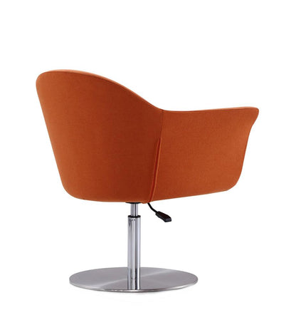 Manhattan Comfort - Voyager Woven Accent Chair with Metal Legs in Orange and Brushed Metal - Set of 2 - 2-AC051-OR veiw 4
