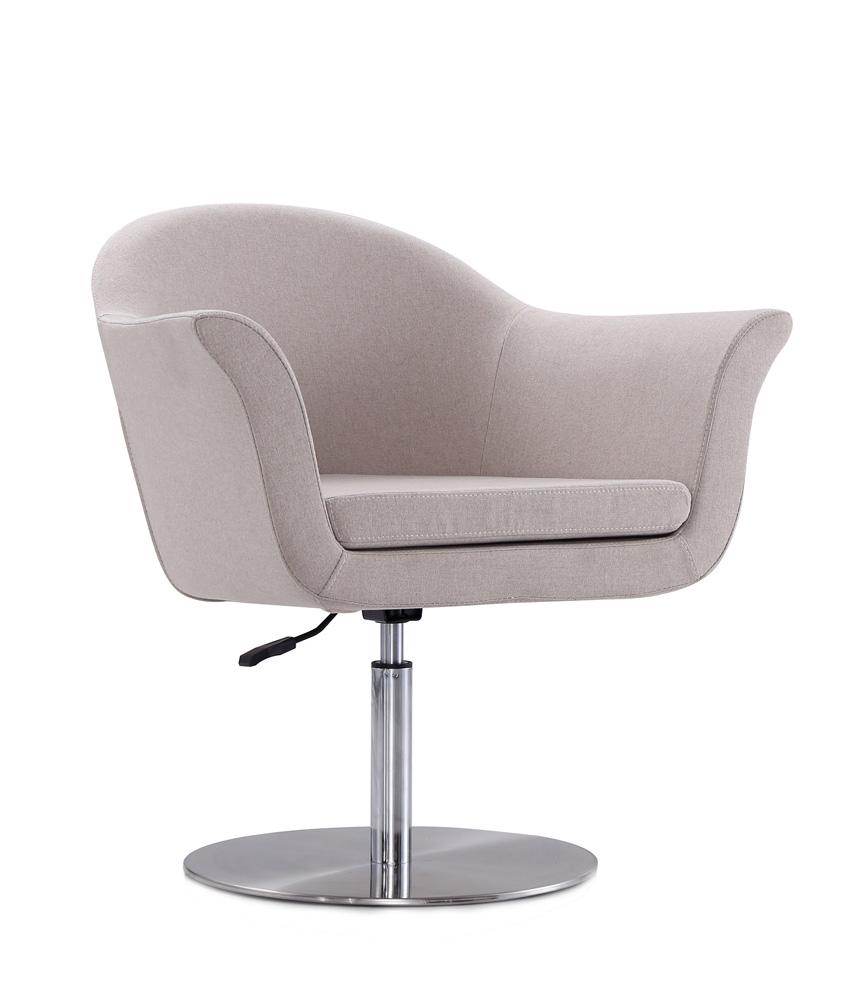 Manhattan Comfort - Voyager Woven Accent Chair with Metal Legs in Barley and Brushed Metal - AC051-BA veiw 1