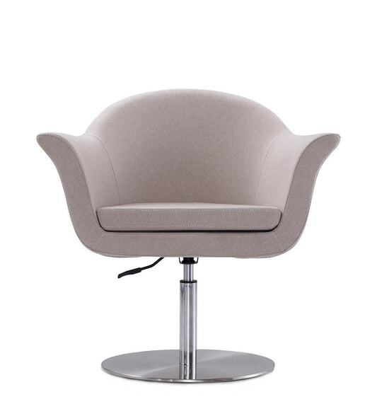 Manhattan Comfort - Voyager Woven Accent Chair with Metal Legs in Barley and Brushed Metal - AC051-BA veiw 2