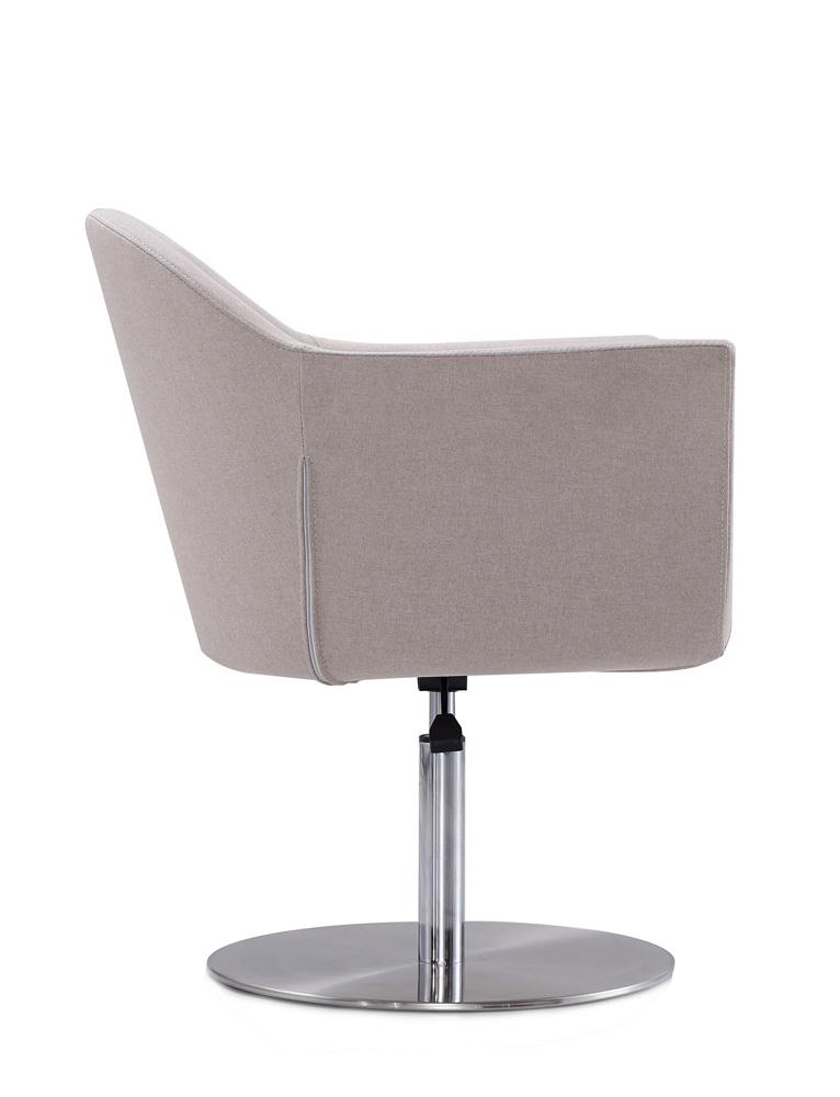 Manhattan Comfort - Voyager Woven Accent Chair with Metal Legs in Barley and Brushed Metal - AC051-BA veiw 4