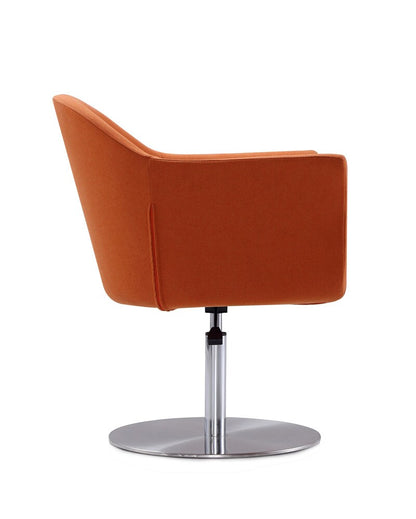 Manhattan Comfort - Voyager Woven Accent Chair with Metal Legs in Orange and Brushed Metal - AC051-OR veiw 4
