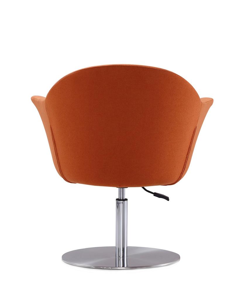 Manhattan Comfort - Voyager Woven Accent Chair with Metal Legs in Orange and Brushed Metal - AC051-OR veiw 5