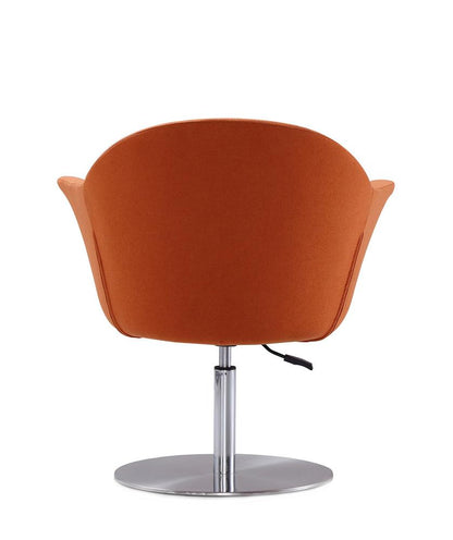 Manhattan Comfort - Voyager Woven Accent Chair with Metal Legs in Orange and Brushed Metal - AC051-OR veiw 5