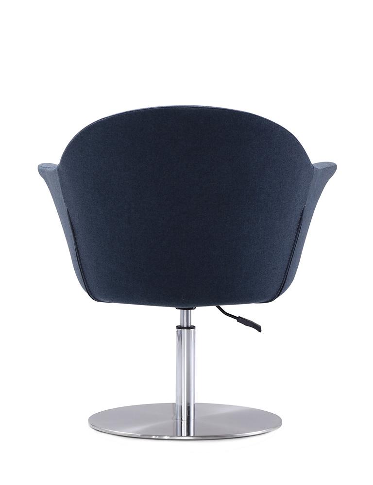 Manhattan Comfort - Voyager Woven Accent Chair with Metal Legs in Smokey Blue and Brushed Metal - AC051-SM veiw 5