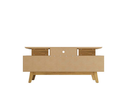 Manhattan Comfort - Yonkers 63W TV Stand with 6 Fixed Shelves Shelves in Black and Cinnamon - 233BMC82 veiw 7