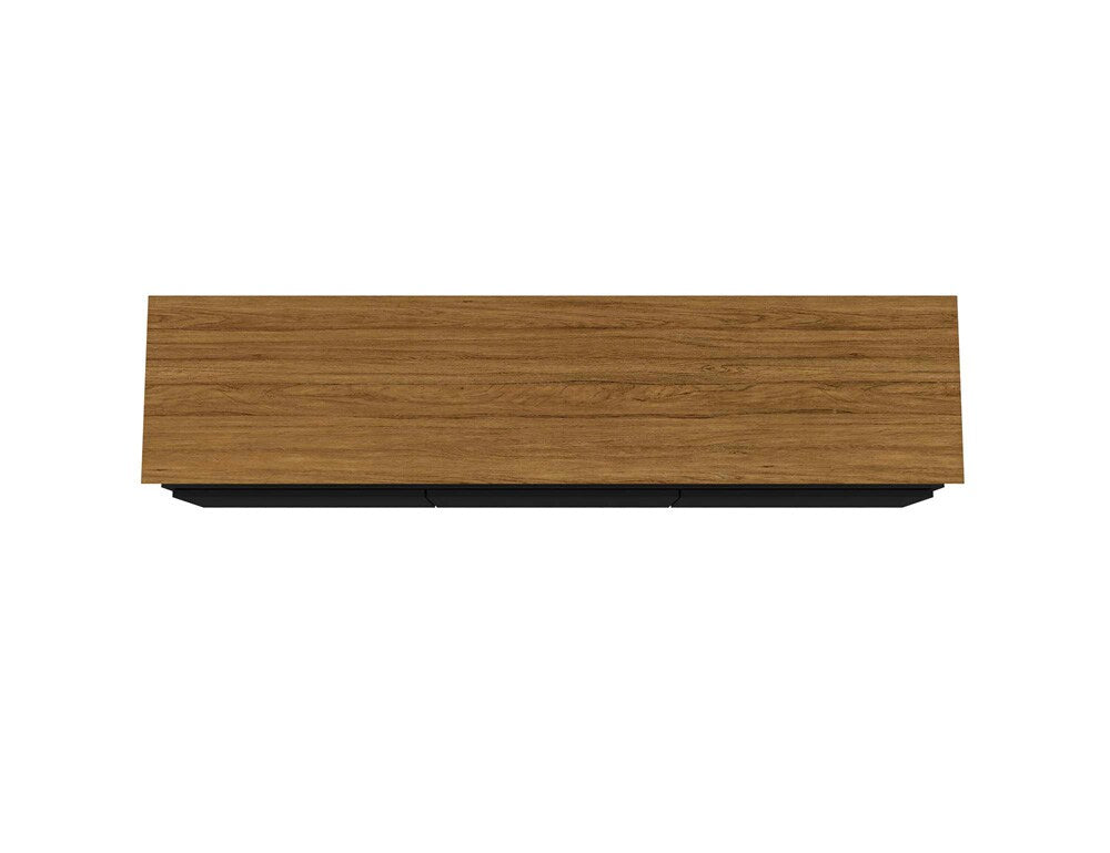 Manhattan Comfort - Yonkers 70W TV Stand with 6 Fixed Shelves Shelves in Black and Cinnamon - 234BMC82 veiw 6