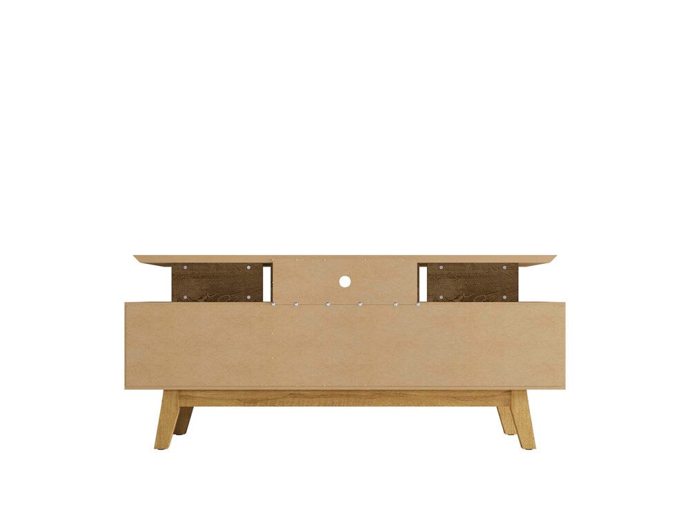 Manhattan Comfort - Yonkers 63W TV Stand with 6 Fixed Shelves Shelves in Rustic Brown - 233BMC9 veiw 7