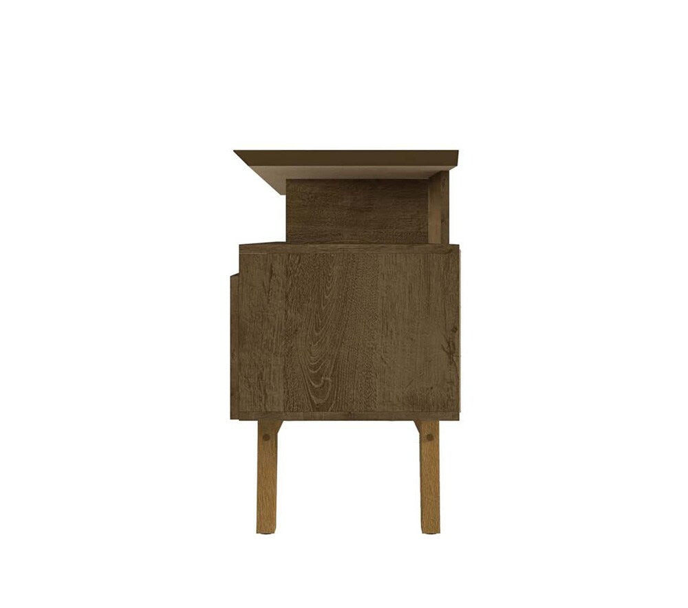 Manhattan Comfort - Yonkers 70W TV Stand with 6 Fixed Shelves Shelves in Rustic Brown - 234BMC9 veiw 4