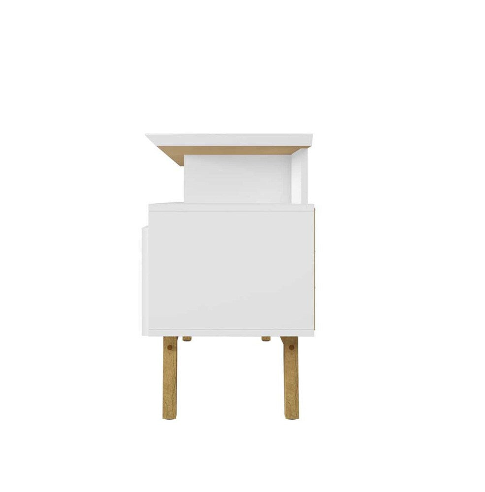 Manhattan Comfort - Yonkers 63W TV Stand with 6 Fixed Shelves Shelves in White - 233BMC6 veiw 4