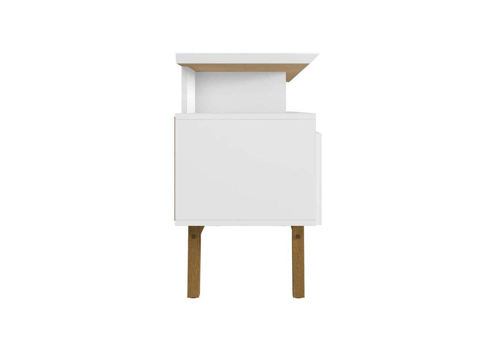 Manhattan Comfort - Yonkers 70W TV Stand with 6 Fixed Shelves Shelves in White - 234BMC6 veiw 5