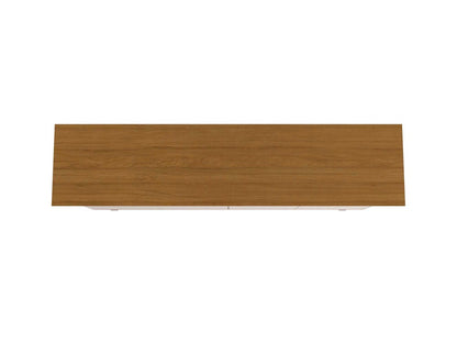Manhattan Comfort - Yonkers Sideboard / Buffet Stand with 4 Fixed Shelf Shelves in Off White and Cinnamon - 232BMC12 veiw 6