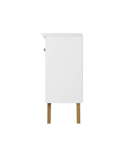 Manhattan Comfort - Yonkers Sideboard / Buffet Stand with 4 Fixed Shelf Shelves in White - 232BMC6 veiw 4