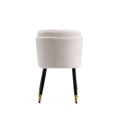 Manhattan Comfort - Zephyr Velvet Dining Chair with Wood Legs in Cream - DC043-CR veiw 5