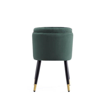 Manhattan Comfort - Zephyr Velvet Dining Chair with Wood Legs in Hunter Green - DC043-GR veiw 5