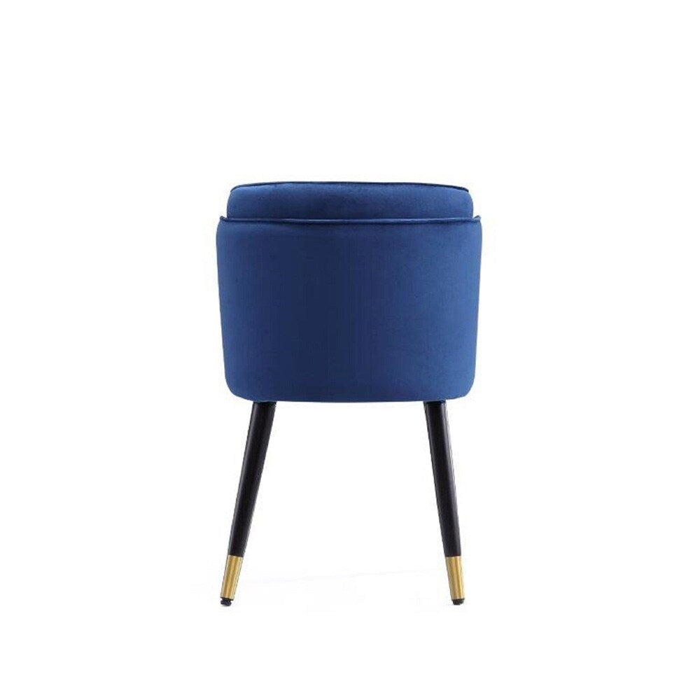 Manhattan Comfort - Zephyr Velvet Dining Chair with Wood Legs in Royal Blue - DC043-BL veiw 5
