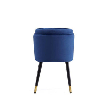 Manhattan Comfort - Zephyr Velvet Dining Chair with Wood Legs in Royal Blue - DC043-BL veiw 5