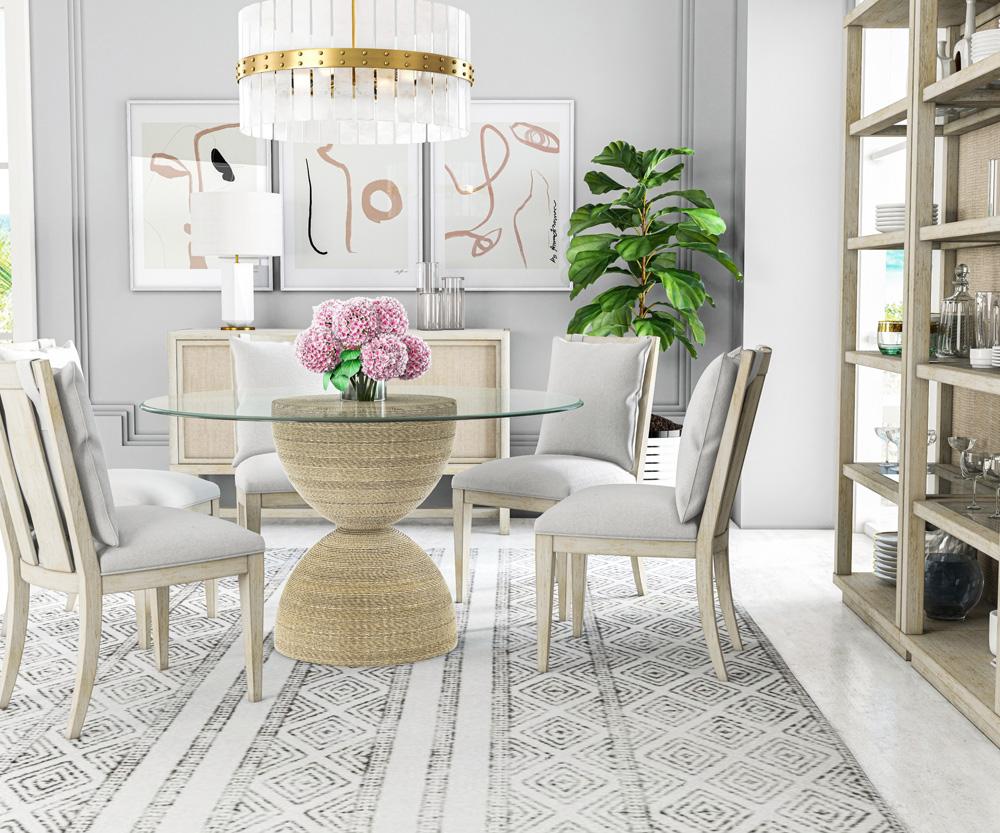 A.R.T. Furniture - Cotiere 54in Round Dining Table in Beige - 299225-000154 veiw 3