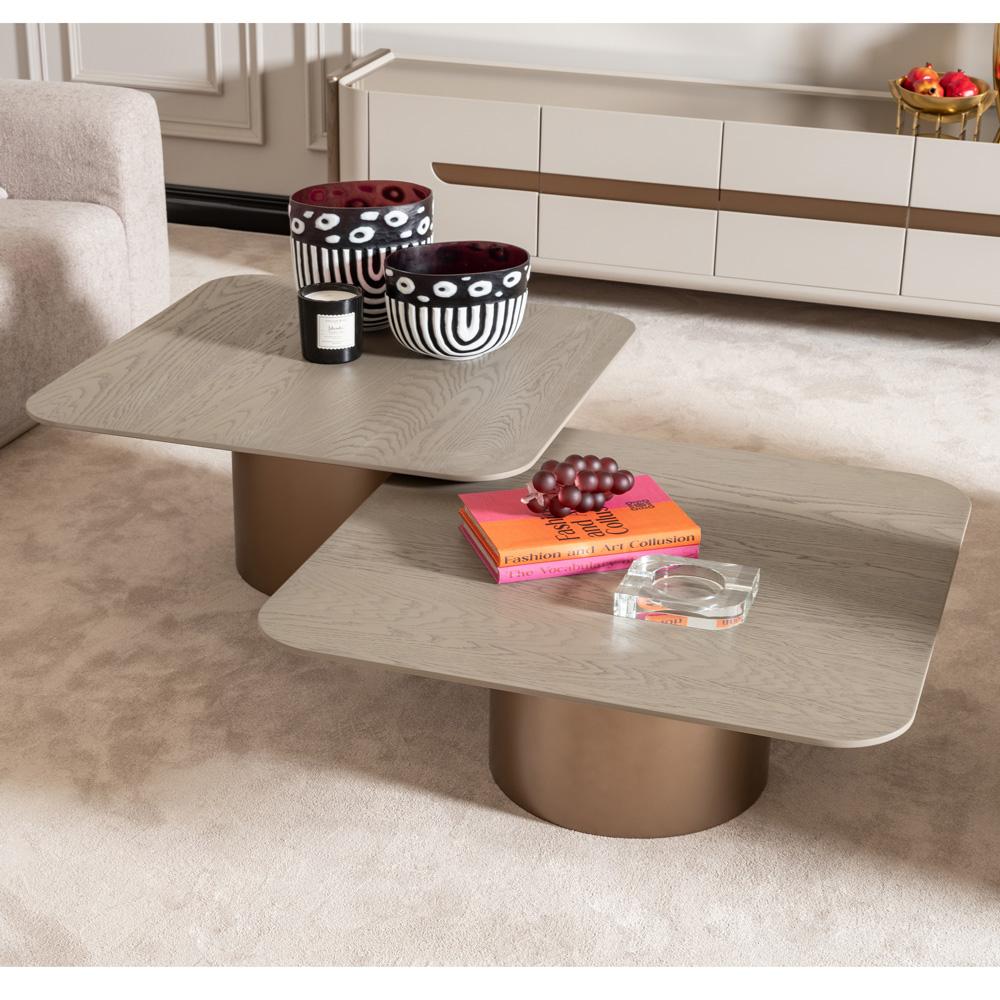 AICO by Michael Amini - Canberra Short Cocktail Table - Light Ash - LFR-CNBA204-120 veiw 3