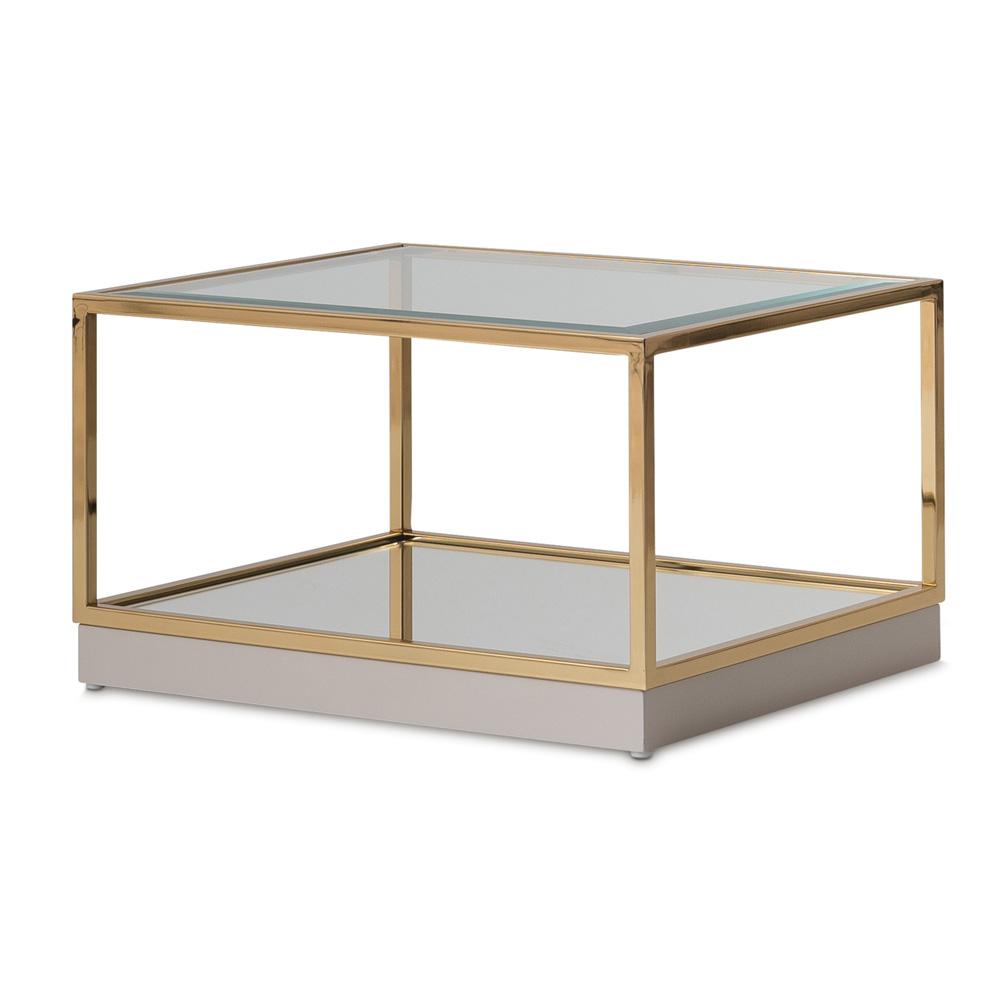 AICO by Michael Amini - Savannah Breeze Short Cocktail Table - Set of 2 - Bright Gold - LFR-SBRZ204-806 veiw 1
