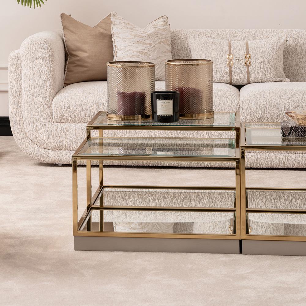 AICO by Michael Amini - Savannah Breeze Short Cocktail Table - Set of 2 - Bright Gold - LFR-SBRZ204-806 veiw 4