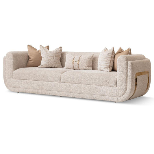 AICO by Michael Amini - Savannah Breeze Mansion Sofa - Cashmere/Bright Gold - LFR-SBRZ816-CSM-806 veiw 1