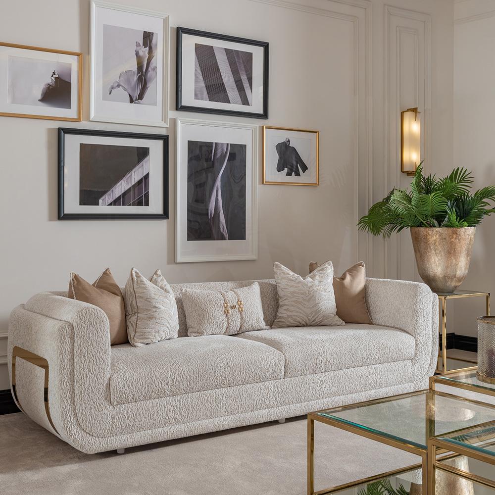 AICO by Michael Amini - Savannah Breeze Mansion Sofa - Cashmere/Bright Gold - LFR-SBRZ816-CSM-806 veiw 7