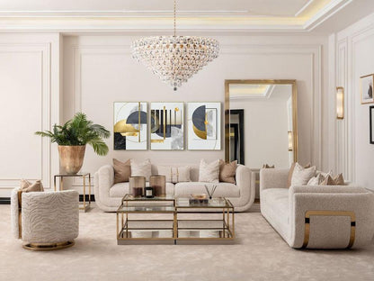 AICO by Michael Amini - Savannah Breeze Mansion Sofa - Cashmere/Bright Gold - LFR-SBRZ816-CSM-806 veiw 8