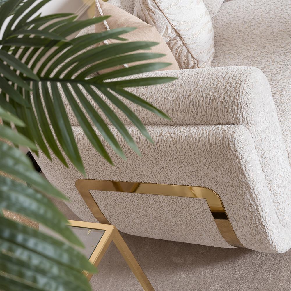 AICO by Michael Amini - Savannah Breeze Standard Sofa - Cashmere/Bright Gold - LFR-SBRZ815-CSM-806 veiw 6