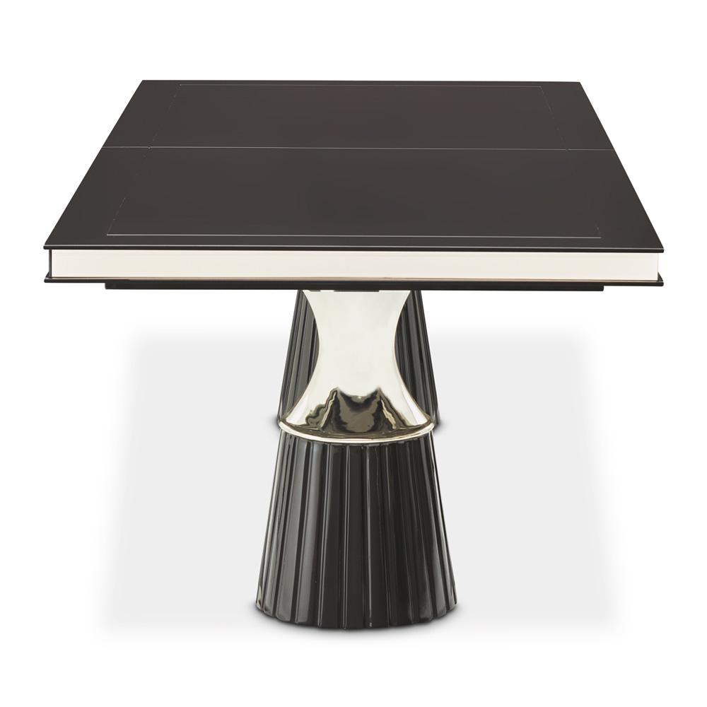 AICO by Michael Amini - Carmela Double Pedestal Dining Table - Glossy Charcoal Sand - LFR-CRMA002-830 veiw 4