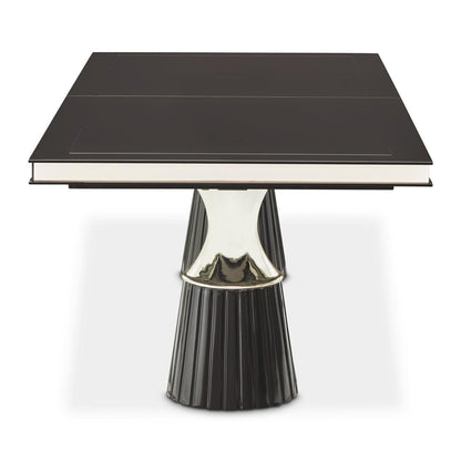 AICO by Michael Amini - Carmela Double Pedestal Dining Table - Glossy Charcoal Sand - LFR-CRMA002-830 veiw 4