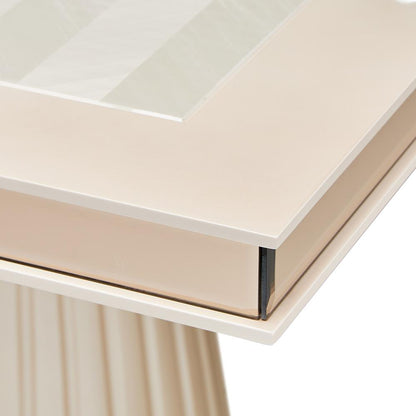 AICO by Michael Amini - Carmela Double Pedestal Dining Table - Shimmer Ivory - LFR-CRMA002-141 veiw 2